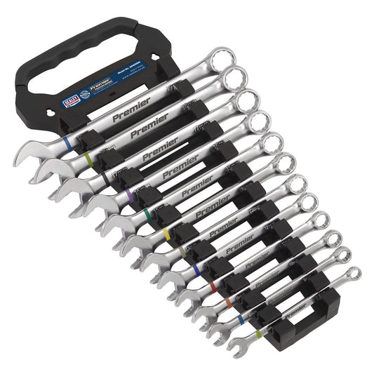 Sealey AK63950 Combination Spanner Set Anti-Slip 12pc Metric - Platinum Series