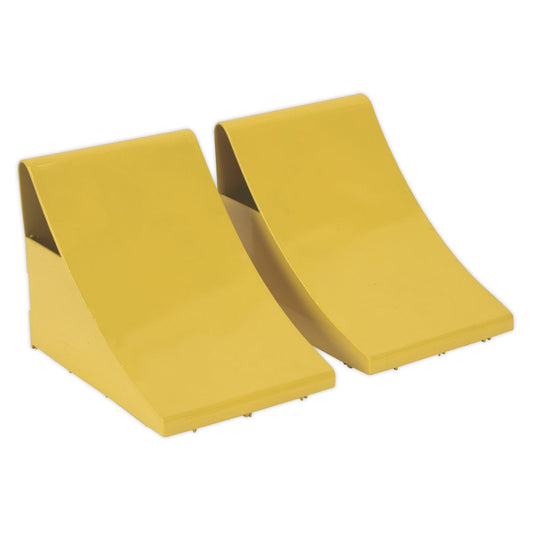 Sealey WC05 Heavy-Duty Steel Wheel Chocks 4kg - Pair