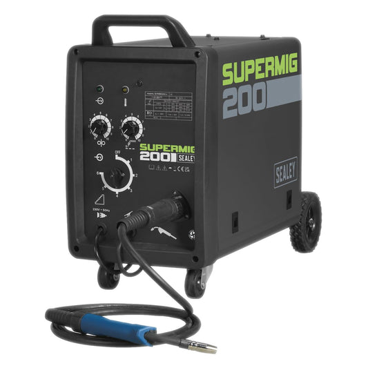 Sealey SUPERMIG200 Professional MIG Welder 200A 230V with Binzel® Euro Torch