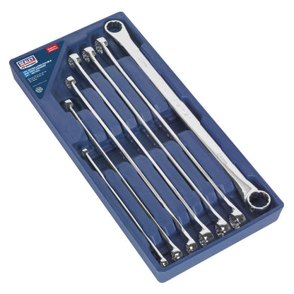 Sealey AK6311 Double End Ring Spanner Set 7pc Extra-Long Metric