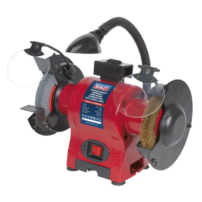 Sealey BG150XWL Bench Grinder Ø150mm & Wire Wheel Combination with Worklight 250W/230V