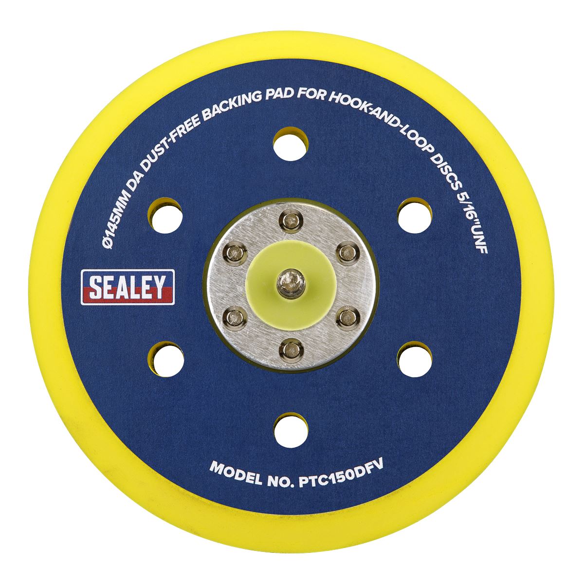 Sealey PTC150DFV DA Dust-Free Backing Pad for Hook-and-Loop Discs Ø145mm 5/16"UNF