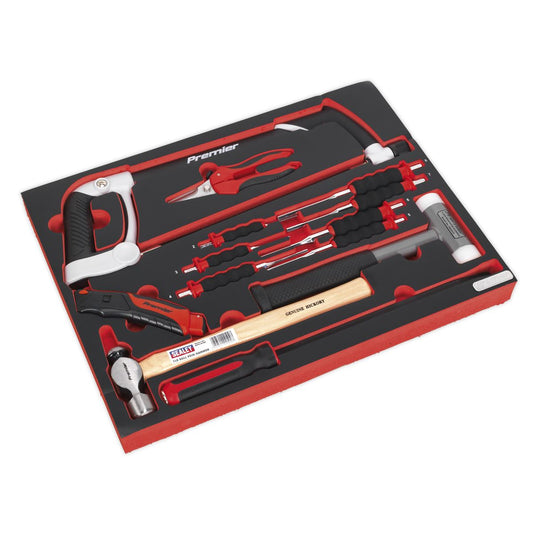 Sealey TBTP06UK Tool Tray with Hacksaw Hammers & Punches 13pc