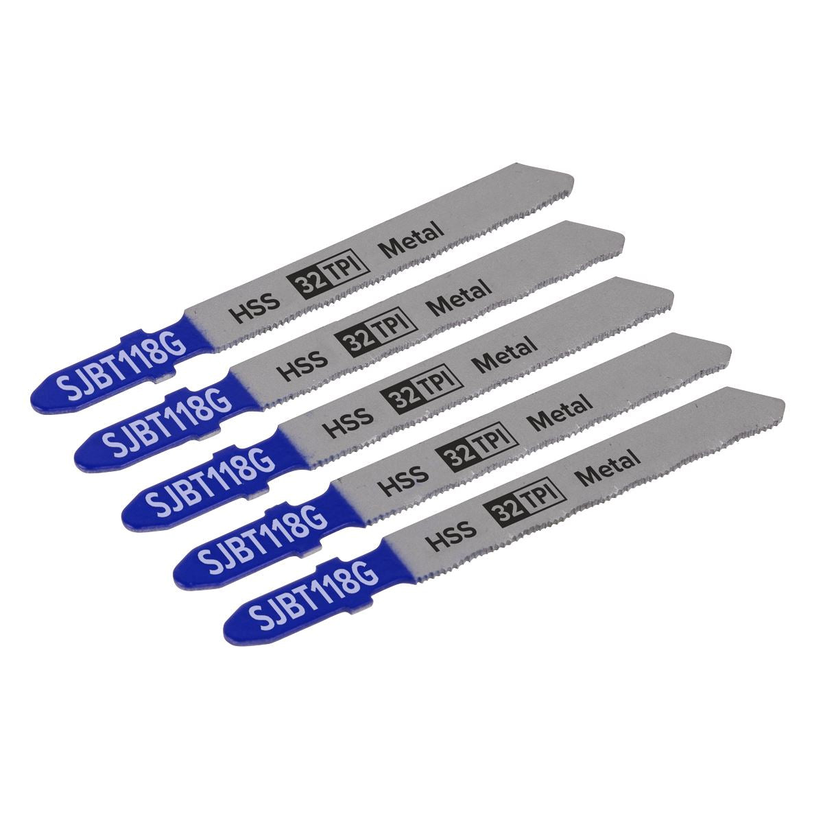 Sealey SJBT118G Jigsaw Blade Metal 75mm 32tpi - Pack of 5