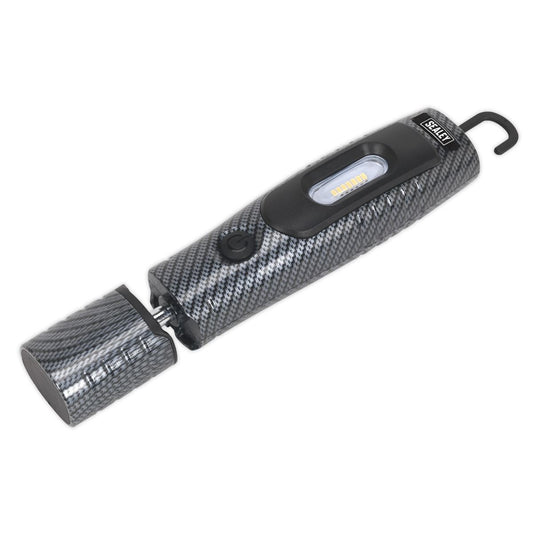 Sealey LED3602CF Rechargeable 360° Inspection Light 4W & 3W SMD LED Carbon Fibre Effect Lithium-ion