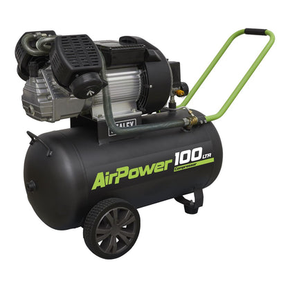 Sealey SAC10030VE Air Compressor 100L V-Twin Direct Drive 3hp