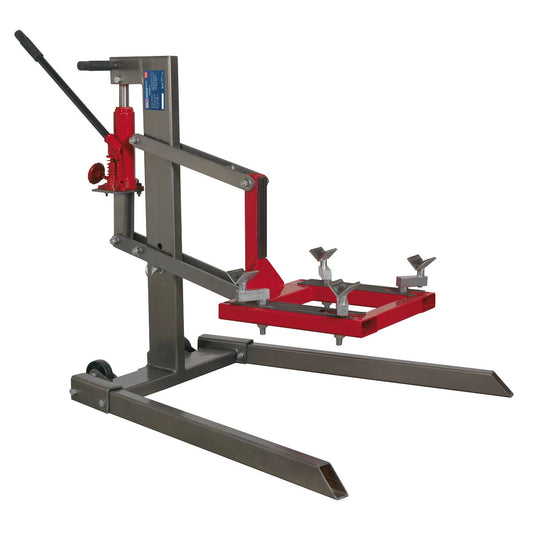 Sealey MCL500 Single Post Hydraulic Portable Motorcycle Lift 450kg Capacity