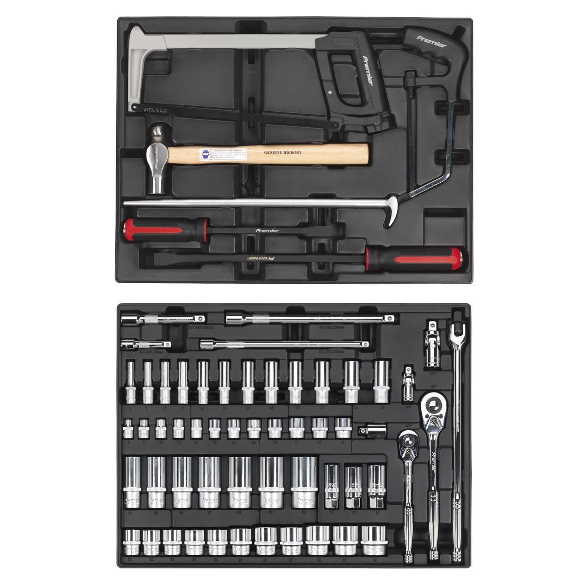 Sealey SPTCCOMBO1 Tool Chest Combination 14 Drawer with Ball-Bearing Slides - Blue & 1179pc Tool Kit-McCormickTools