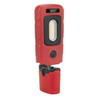 Sealey LED3601R Rechargeable 360° Inspection Light 3W COB & 1W SMD LED Red Lithium-Polymer