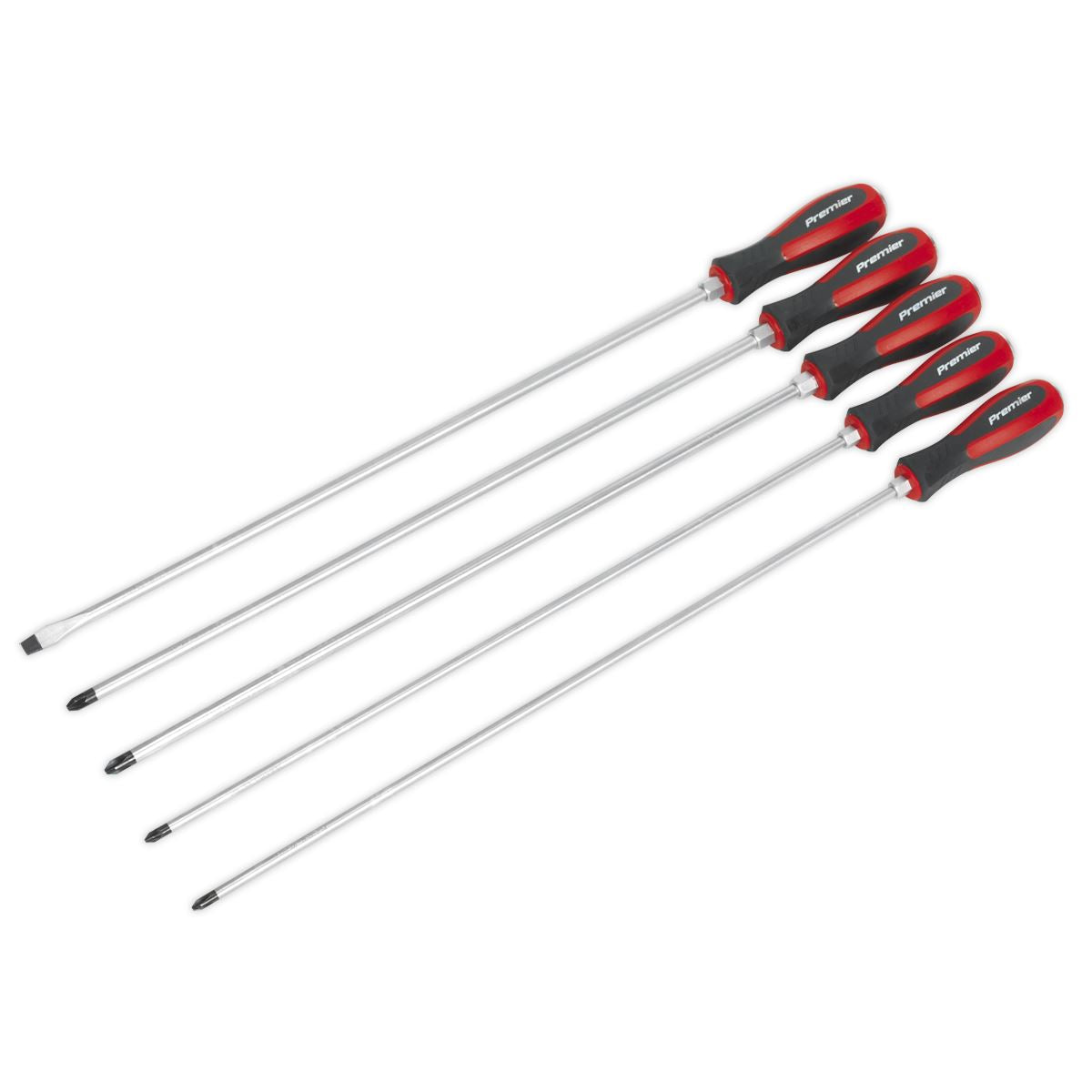 Sealey AK4936 Screwdriver Set 5pc Hammer-Thru 450mm