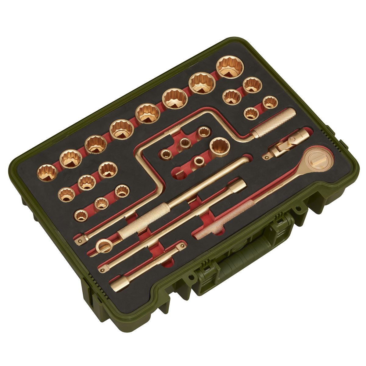 Sealey NS039 Socket Set 31pc 1/2"Sq Drive - Non-Sparking