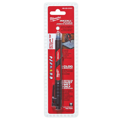 Milwaukee Inkzall Fine Point Permanant Black Marker With Stylus 48223101