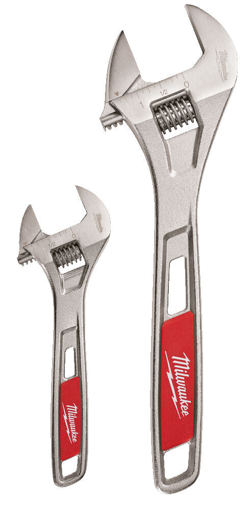 Milwaukee 48227400 Adjustable Wrench Twin Pack 150mm 6in & 250mm 10in