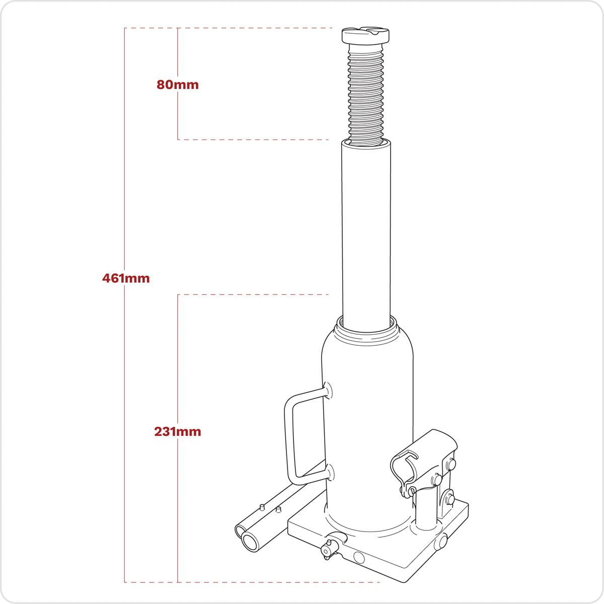 Sealey PBJ10S Vking Bottle Jack 10 Tonne