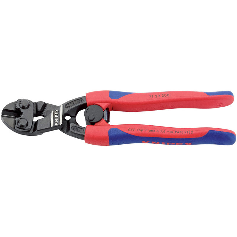 Knipex 49189 Knipex 71 22 200SB 200mm Cobolt® Compact 20° Angled Head Bolt Cutters with Sprung Handles