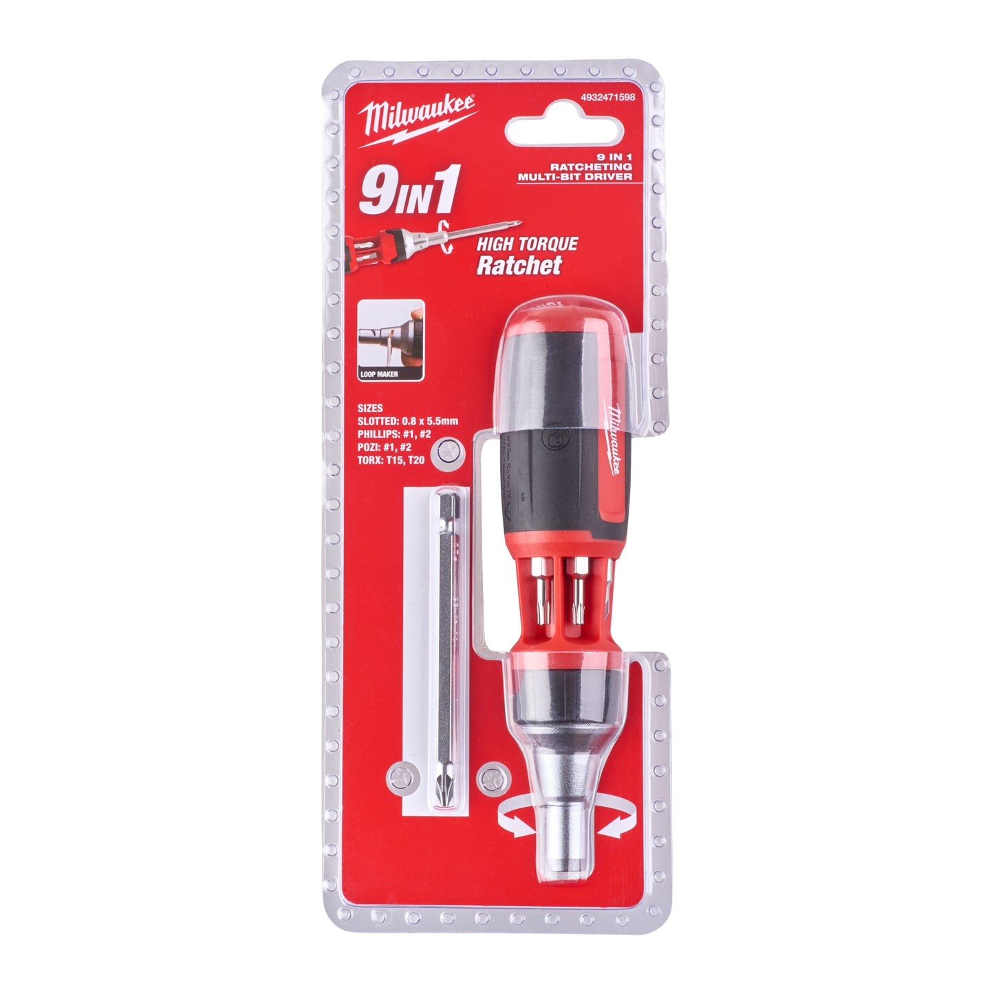 Milwaukee 9-In-1 Multi-Bit Screwdriver 4932471598