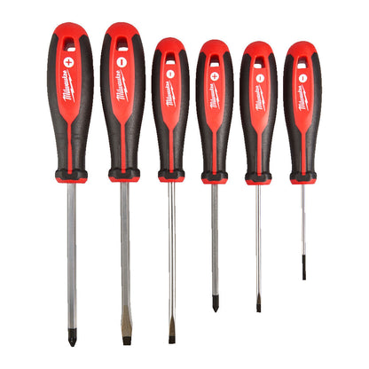 Milwaukee Tri-Lobe 6 Piece Screwdriver Set Slotted & Pozi