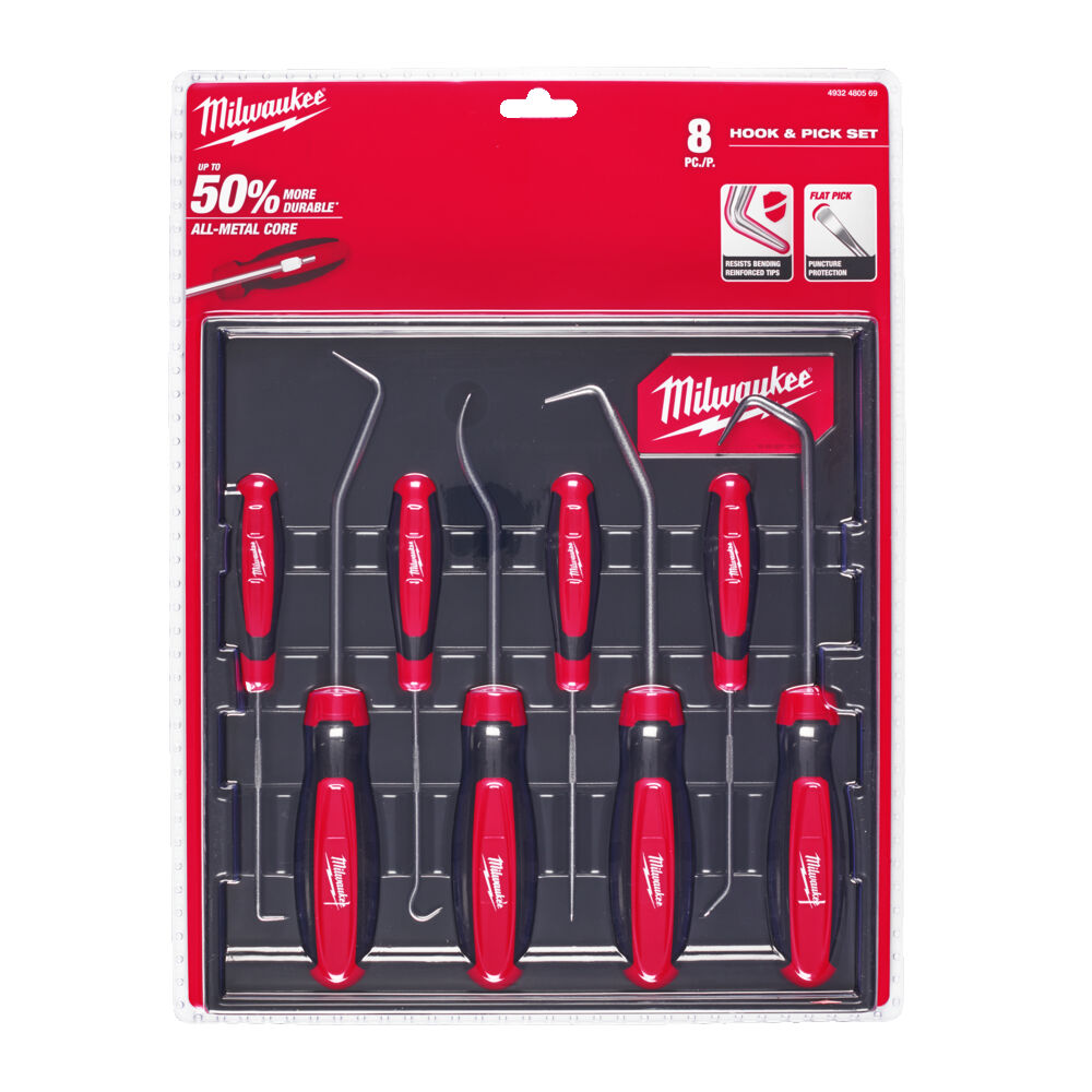 Milwaukee 4932480569 8 Piece Heavy Duty Hook & Pick Set