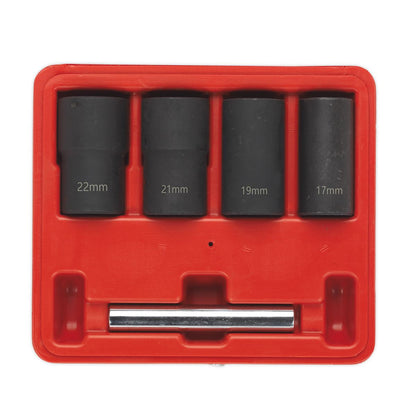 Sealey SX201 Locking Wheel Nut Removal Set 5pc 1/2"Sq Drive-McCormickTools