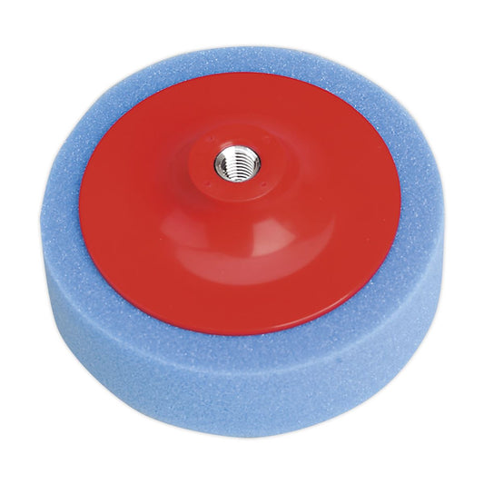 Sealey PTC/CH/M14-B Buffing & Polishing Foam Head Ø150 x 50mm M14 x 2mm Blue/Medium