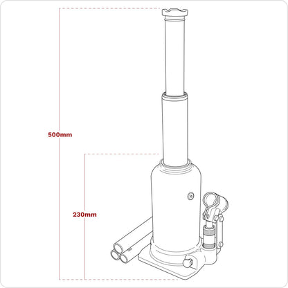 Sealey PTBJ5S Viking Telescopic Bottle Jack 5 Tonne