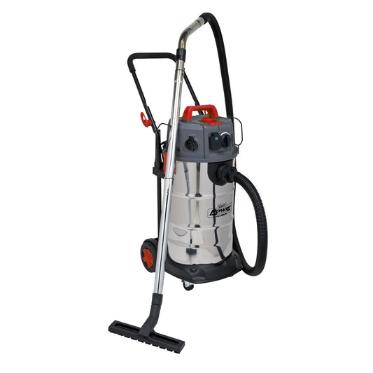 Sealey PC380M Vacuum Cleaner Industrial Dust-Free Wet/Dry 38L 1500W/230V Stainless Steel Drum M Class Filtration