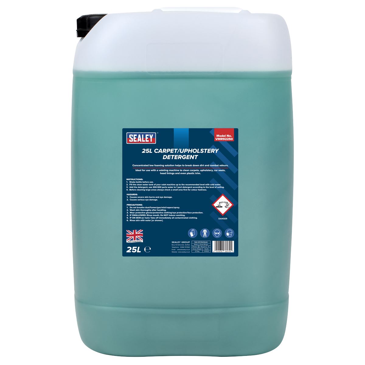 Sealey VMR92250 Carpet/Upholstery Detergent 25L