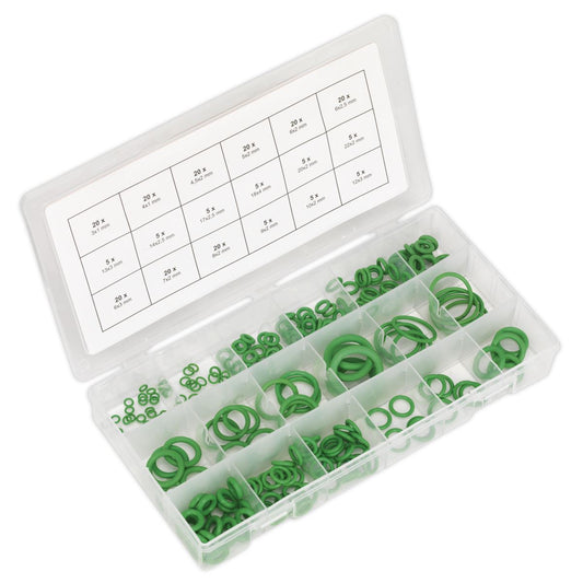 Sealey ACOR225 Air Conditioning Rubber O-Ring Assortment 225pc - Metric