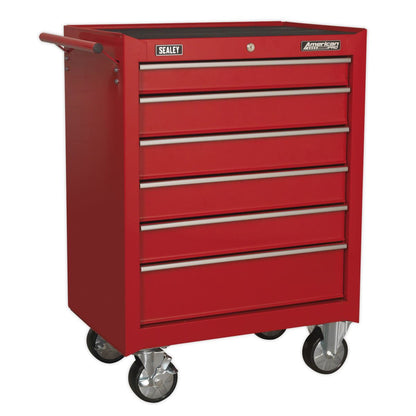 Sealey AP226 Rollcab 6 Drawer with Ball-Bearing Slides - Red