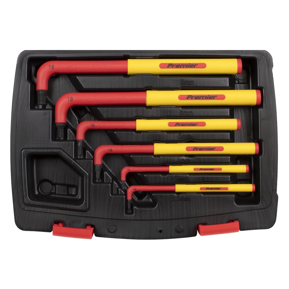 Sealey AK7177 Hex Key Set 6pc Extra-Long VDE