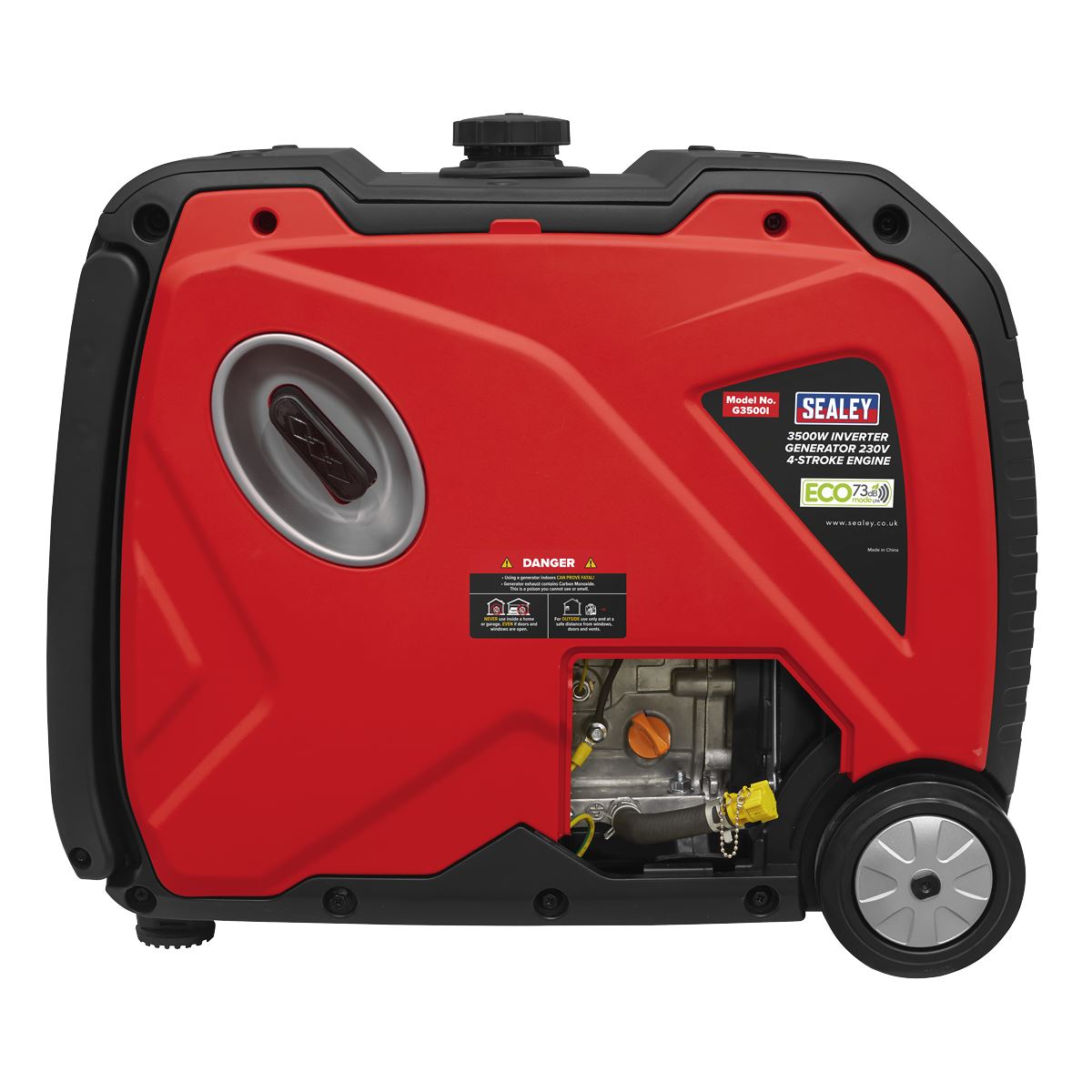 Sealey G3500I 3500W Inverter Generator 230V - 4-Stroke Engine