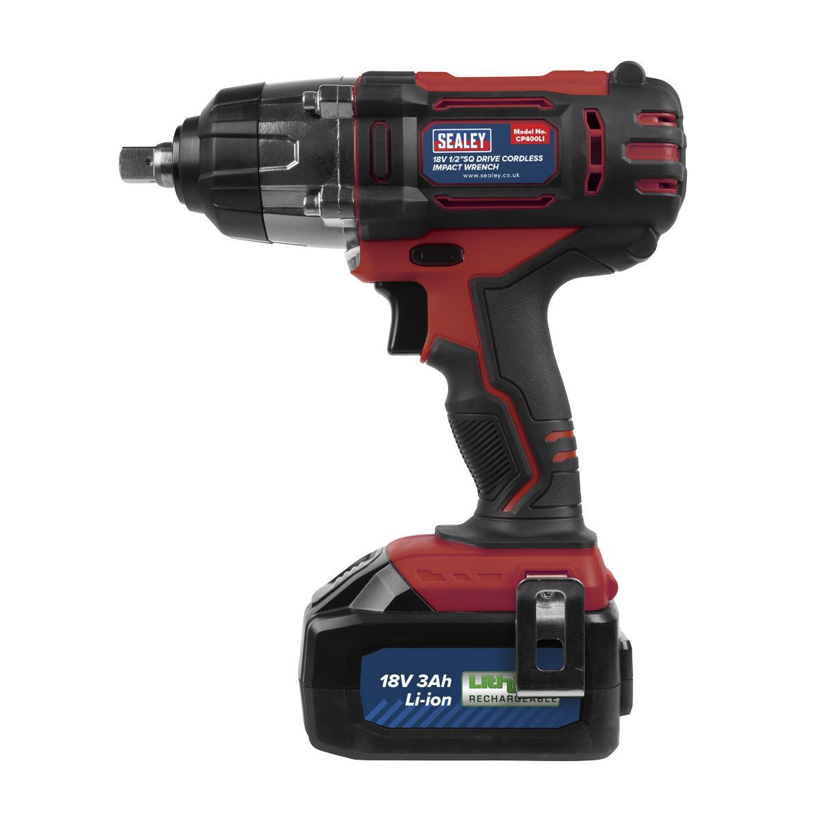 Sealey CP400LI Cordless Impact Wrench 18V 3Ah Lithium-ion 1/2"Sq Drive