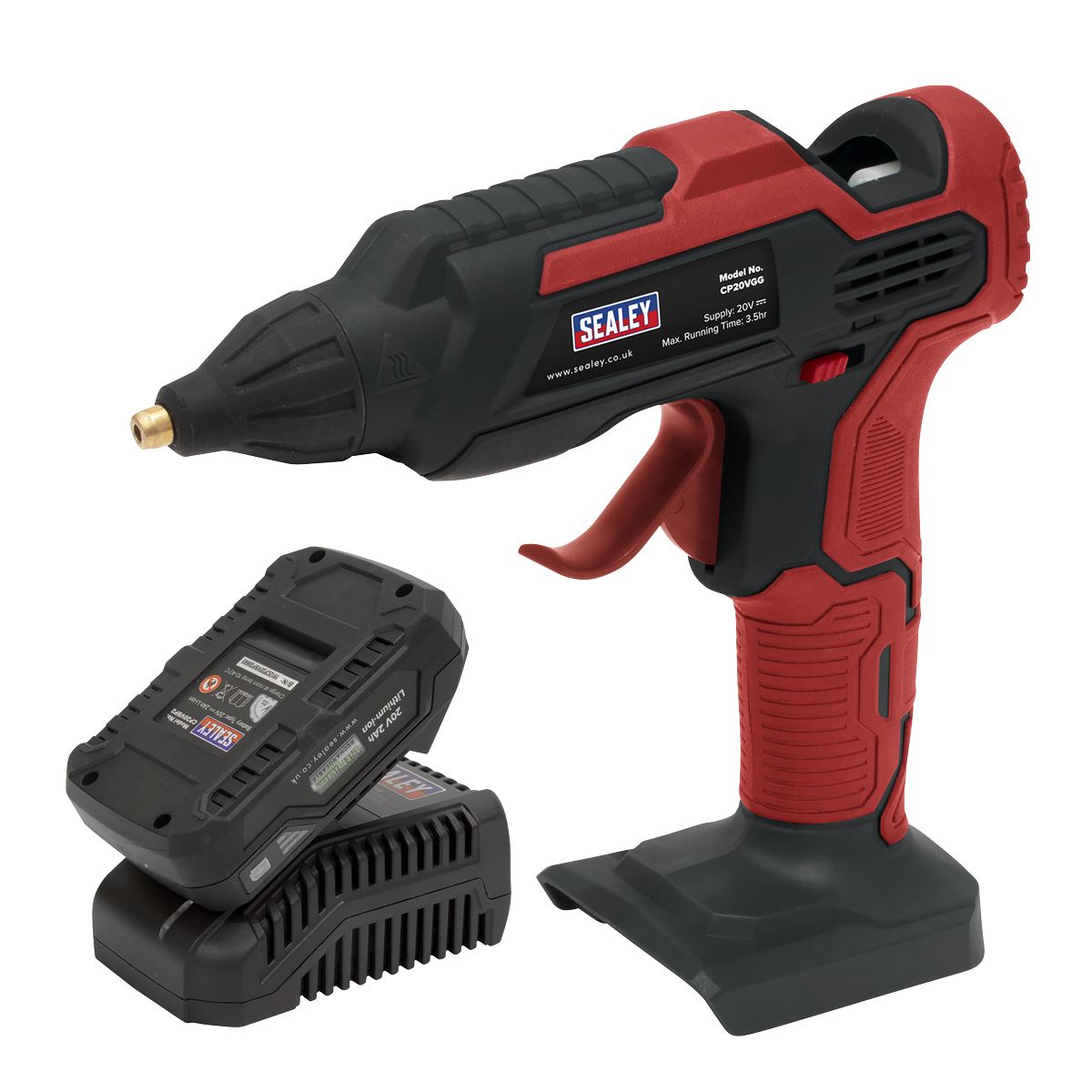 Sealey CP20VGGKIT1 Cordless Glue Gun Kit 20V 2Ah SV20 Series