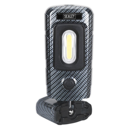 Sealey LED3601CF Rechargeable 360° Inspection Light 3W COB & 1W SMD LED Carbon Fibre Effect