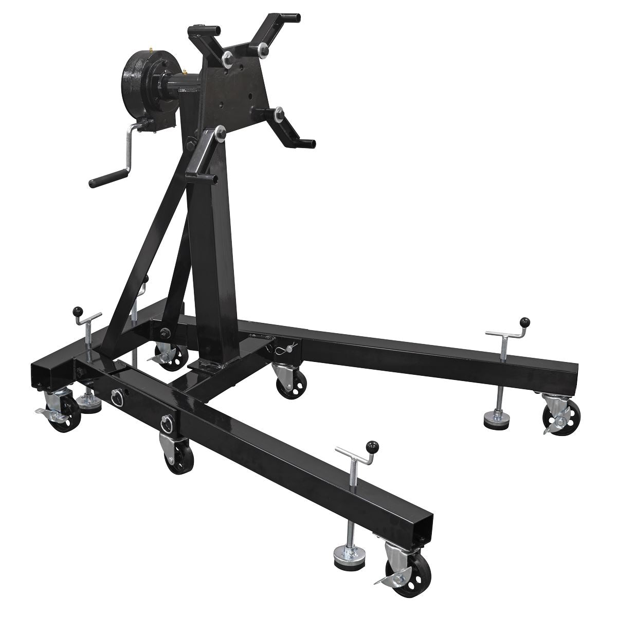 Sealey ES680D Folding 360º Rotating Engine Stand with Geared Handle Drive 680kg Capacity