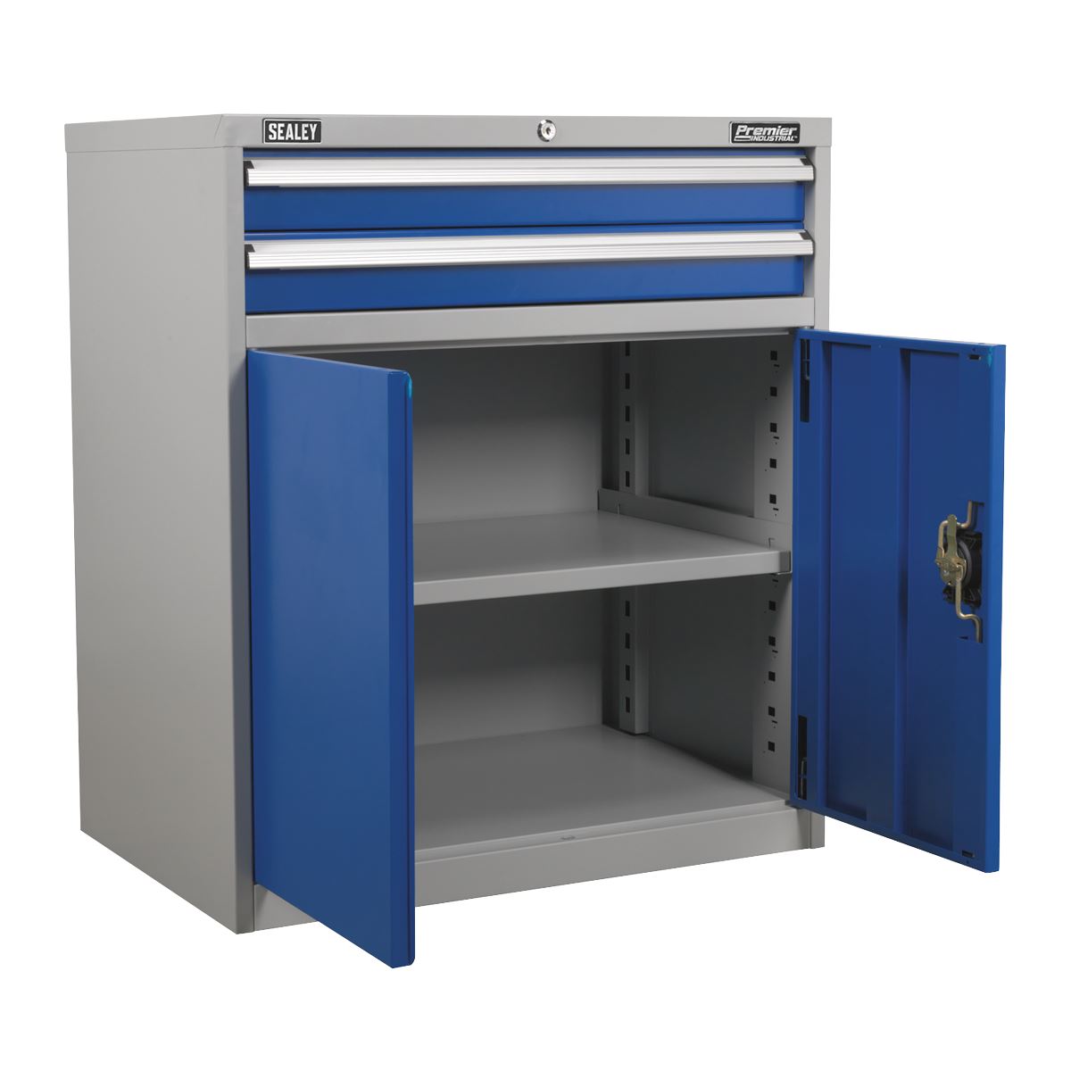 Sealey API8810 Industrial Cabinet 2 Drawer & 1 Shelf Double Locker