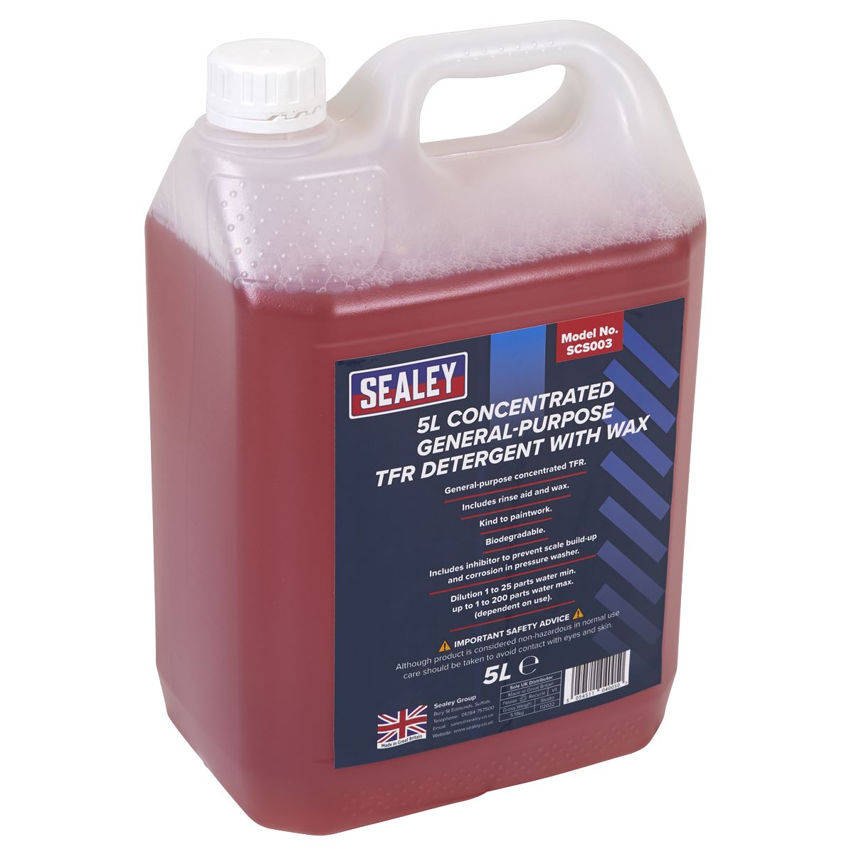 Sealey SCS003 TFR Detergent with Wax Concentrated 5L