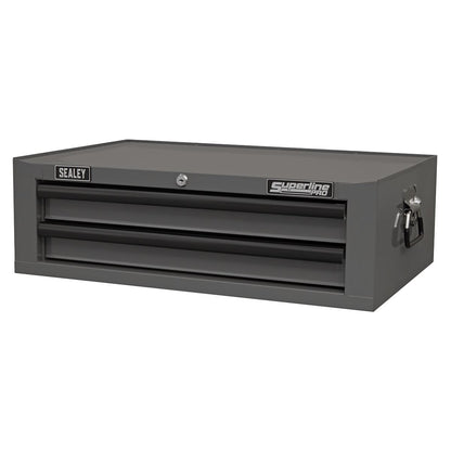 Sealey AP26029TG Mid-Box Tool Chest 2 Drawer with Ball-Bearing Slides - Grey/Black