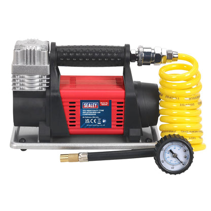 Sealey MAC04 Tyre Inflator/Mini Air Compressor 12V Heavy-Duty