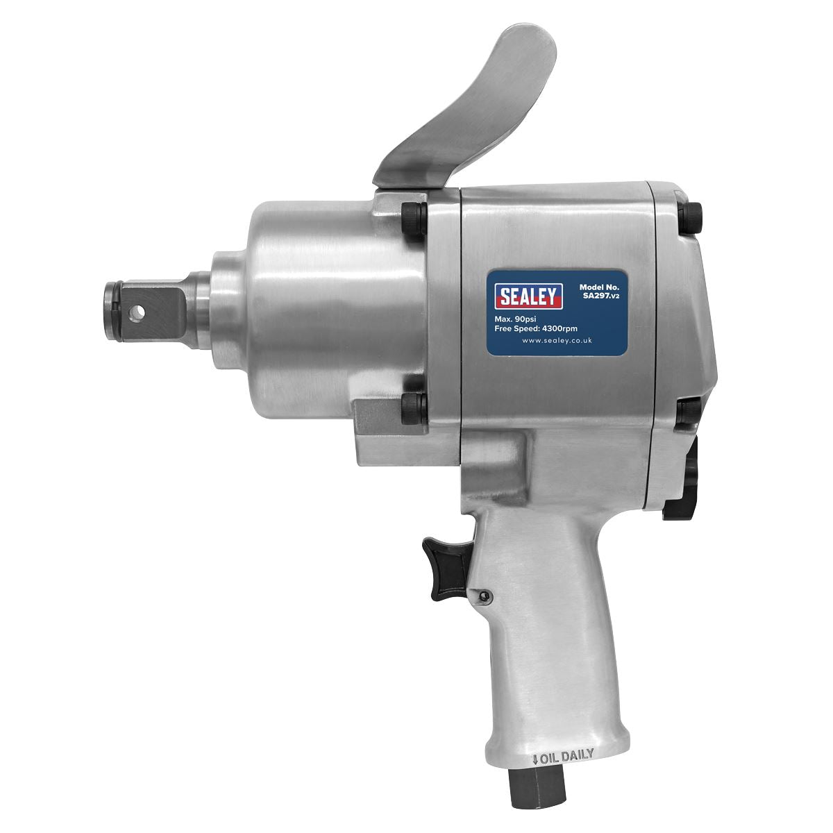 Sealey SA297 Air Impact Wrench 1"Sq Drive Pistol Type - Twin Hammer