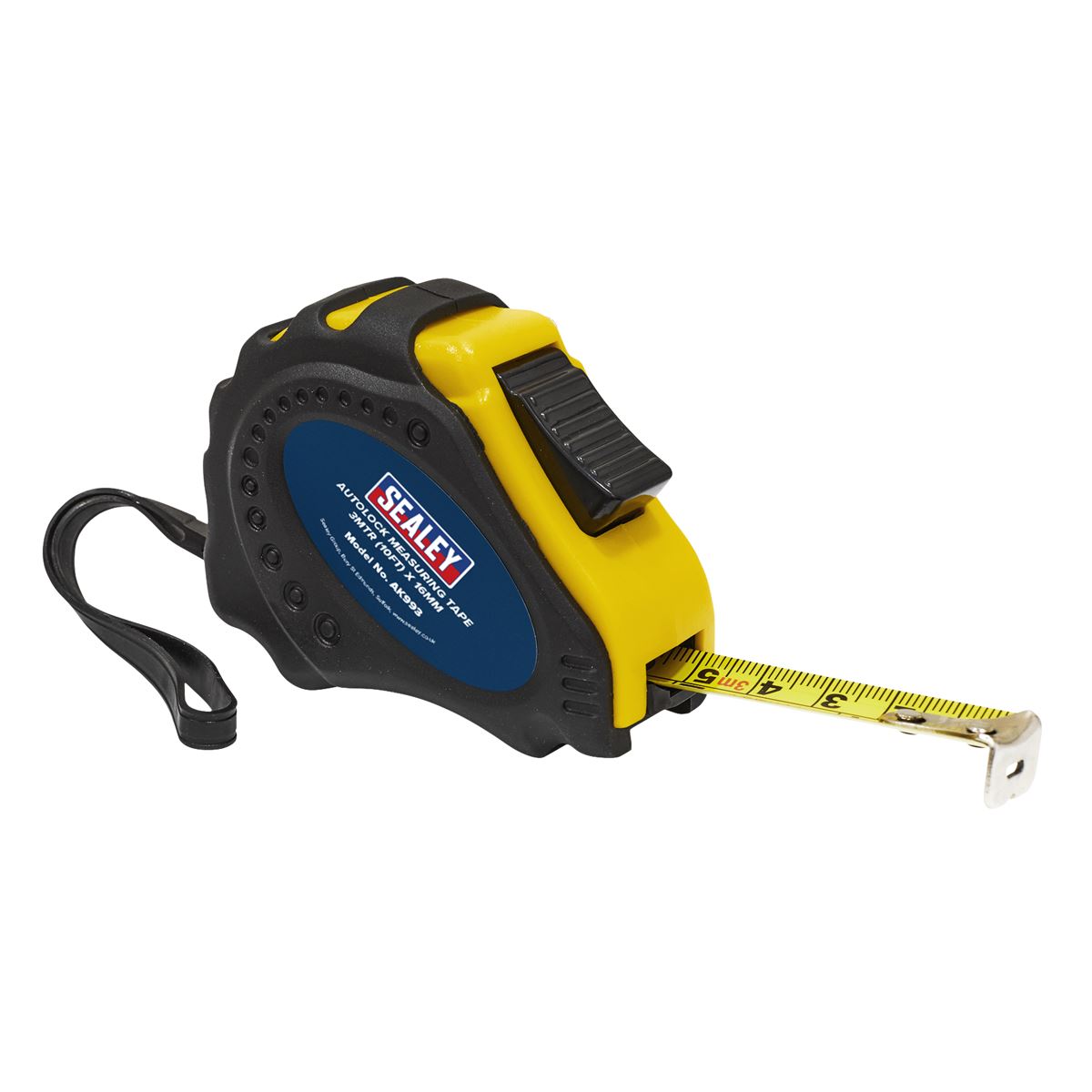 Sealey AK993 Auto Lock Tape Measure 3m(10ft) x 16mm - Metric/Imperial