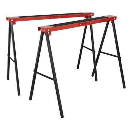 Sealey FDT2 Fold Down Trestles Pair 100kg Capacity per Trestle