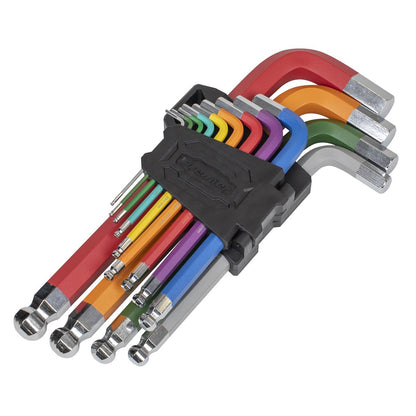 Sealey AK7192 Jumbo Ball-End Hex Key Set 13pc Colour-Coded Anti-Slip