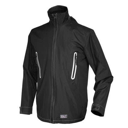 Sealey HJ01KIT 5V Heated Rain Jacket - Small with Power Bank