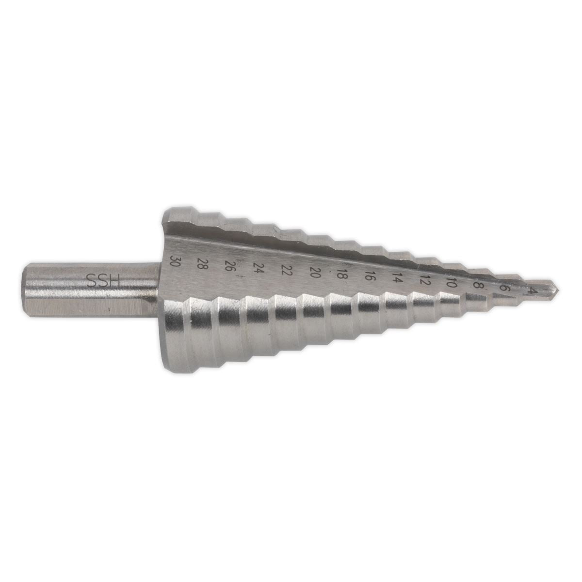 Sealey AK4745 HSS 4341 Step Drill Bit 4-30mm Double Flute