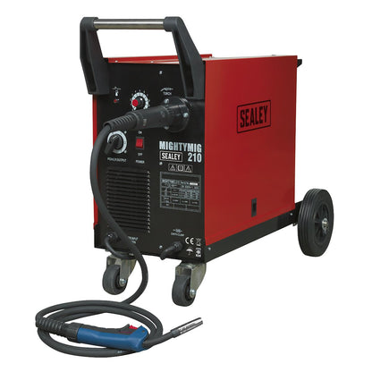 Sealey MIGHTYMIG210 Professional Gas/Gasless MIG Welder 210A with Euro Torch