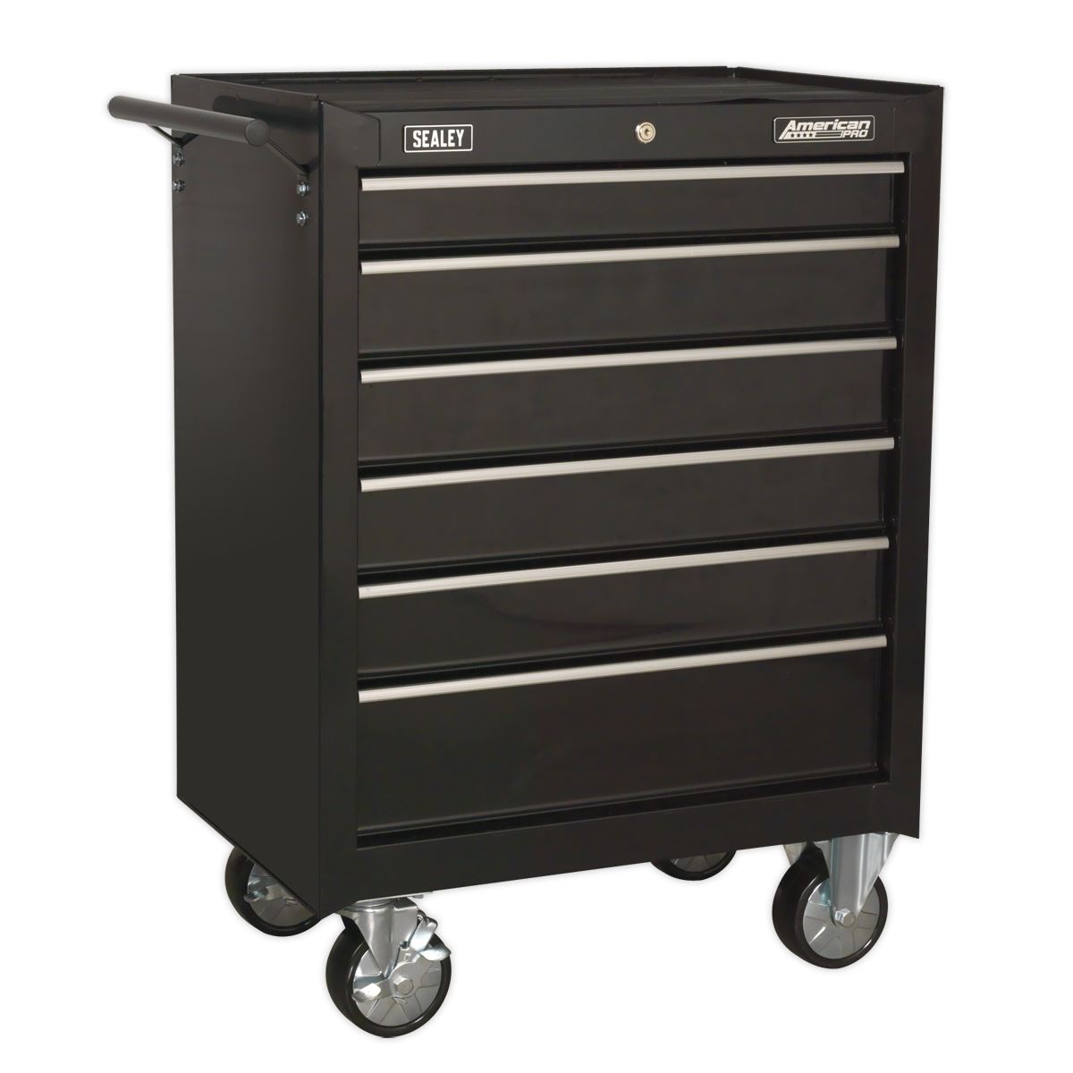 Sealey AP226B Rollcab 6 Drawer with Ball-Bearing Slides - Black