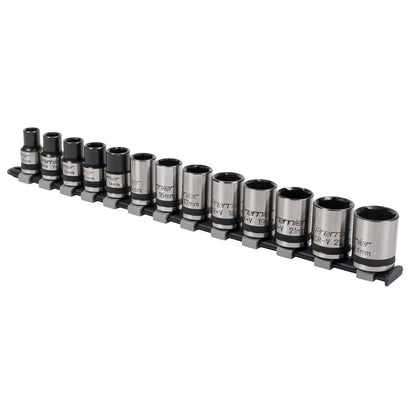 Sealey AK2742B Socket Set 13pc 1/2"Sq Drive Lock-On™ 6pt Metric - Premier Black