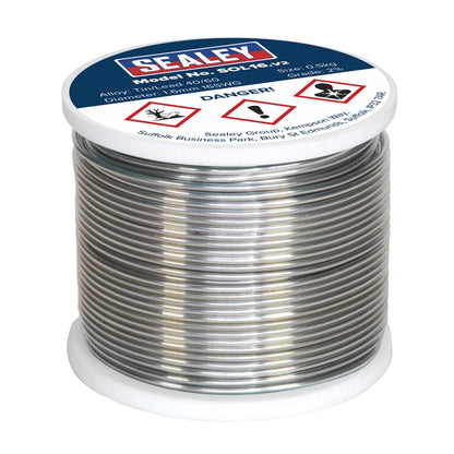 Sealey SOL16 Solder Wire Quick Flow 1.6mm/16SWG 40/60 0.5kg Reel