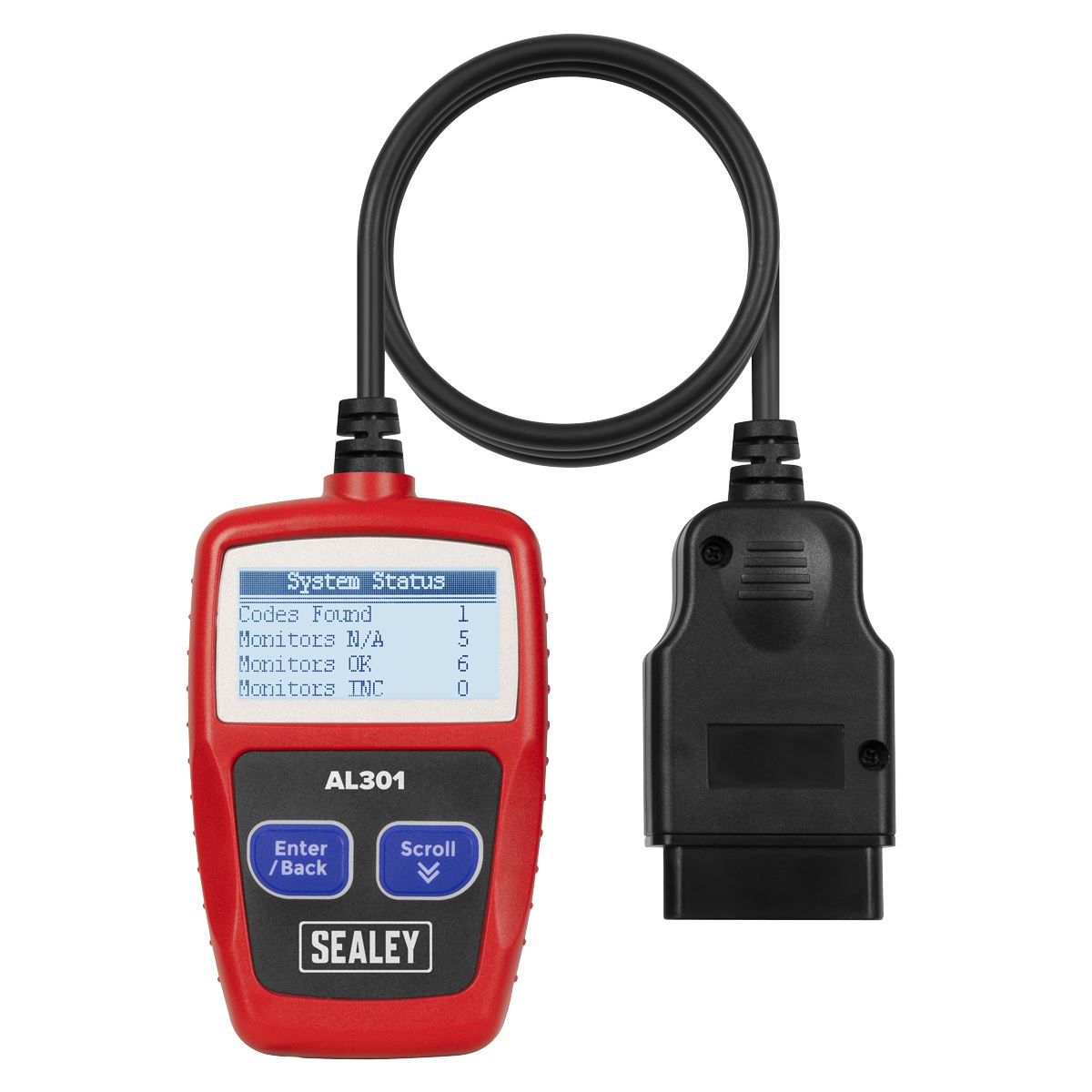 Sealey AL301 Car Fault Code Reader Diagnostic Tool EOBD/OBDII